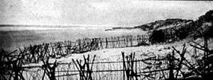 End of the trench line at the Belgian coast.